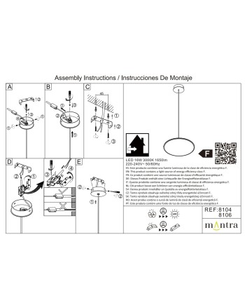 ***OFER/DES*** SLIM * LÁMPARA LED 25 CM - 3000K - NEGRO